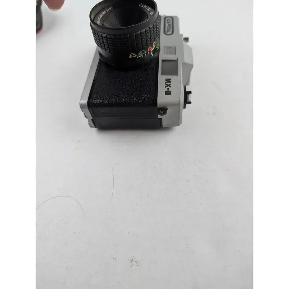 Vintage Capital MX-II 35mm Film Camera w/ Case Strap Cap Loaded Film Untested